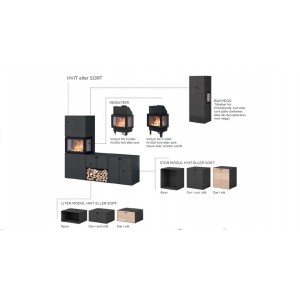 Камин Nordpeis Box Black + топка N-20U