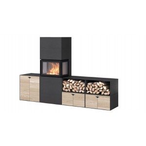 Камин Nordpeis Box Black + топка N-20U