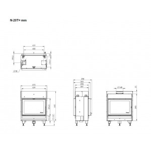 Каминная топка Nordpeis N-20T Exclusive черная, 7кВт