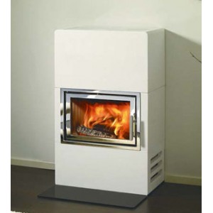 Камин Nordpeis Stockholm низкий + топка N-20F slim черная, 7кВт