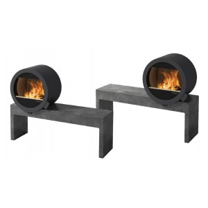 Печь-камин Nordpeis Me Bench с боковыми стеклами