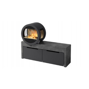 Печь-камин Nordpeis Me Bench с боковыми стеклами
