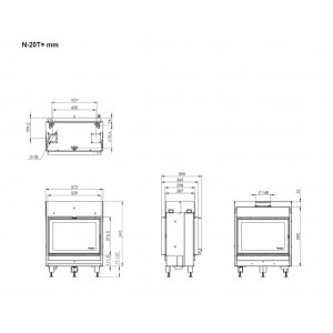 Каминная топка Nordpeis N-21T Exclusive черная, 7кВт