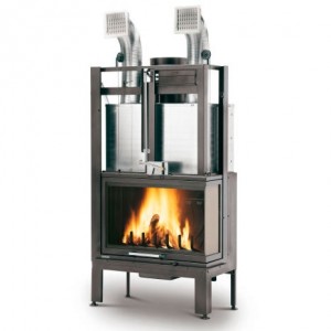 Каминная топка Palazzetti Ecomonoblocco 78 V08 DX, правая