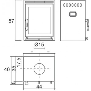 Каминная топка Piazzetta E 44/57