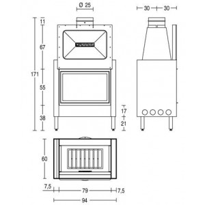 Каминная топка Piazzetta HT 2010