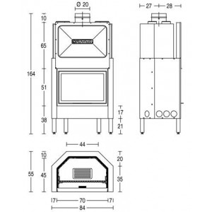 Каминная топка Piazzetta HT 600