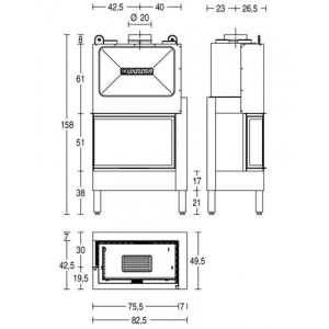 Каминная топка Piazzetta HT 810