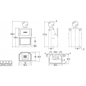 Каминная топка Piazzetta MA 261 SL Plus