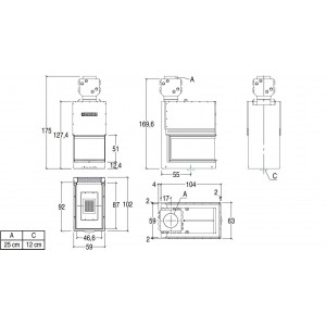 Каминная топка Piazzetta MA 272 SL Plus