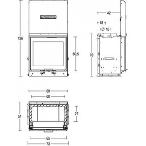 Каминная топка Piazzetta MC 65/60 SL