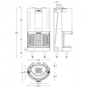 Каминная топка Piazzetta HT 760 T