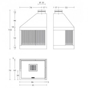 Каминная топка Piazzetta MA 282 D/S