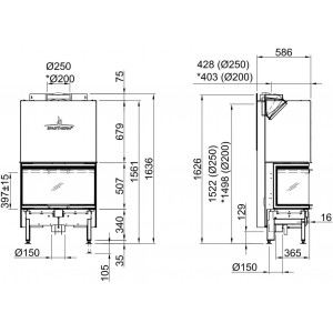 Каминная топка Spartherm Arte 3RL-80h