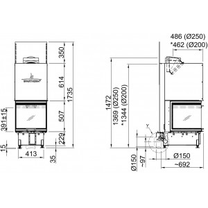 Каминная топка Spartherm Arte U-50h