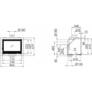 Каминная топка Spartherm Kassette L 800