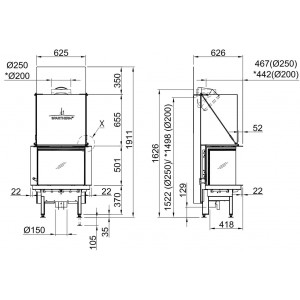 Каминная топка Spartherm Premium A-3RL-60h