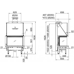 Каминная топка Spartherm Premium A-3RL-80h