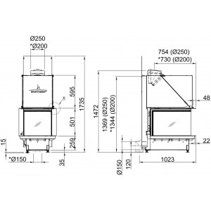 Каминная топка Spartherm Premium A-U-70h