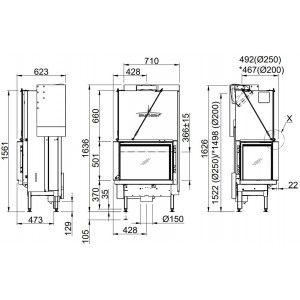 Каминная топка Spartherm Premium V-2L-68h/V-2R-68h