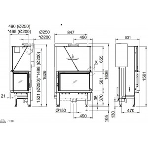 Каминная топка Spartherm Premium V-2L-80h/V-2R-80h