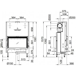 Каминная топка Spartherm Premium V-FD-87h