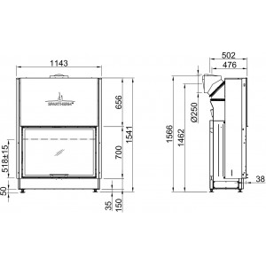 Каминная топка Spartherm Varia 1V100h 2.0