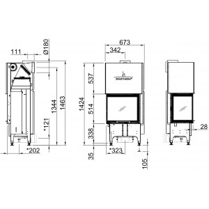 Каминная топка Spartherm Varia 2L-55h/2R-55h