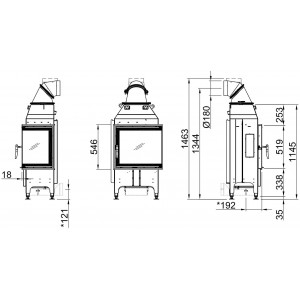 Каминная топка Spartherm Varia 2L-55/2R-55