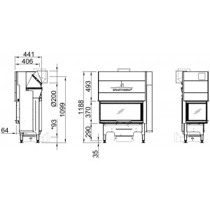 Каминная топка Spartherm Varia AS-2Lh/AS-2Rh