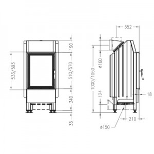 Каминная топка Spartherm Mini R1V 4S