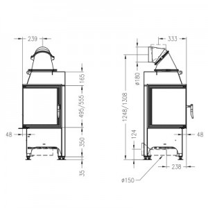 Каминная топка Spartherm Mini 2R с дополнениями
