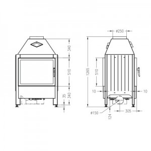 Каминная топка Spartherm Varia FD-L с дополнениями
