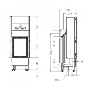 Каминная топка Spartherm Mini R1Vh 4S