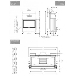 Каминная топка Spartherm Varia M-80h RLU с дополнениями
