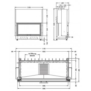 Каминная топка Spartherm Varia Bh 4S