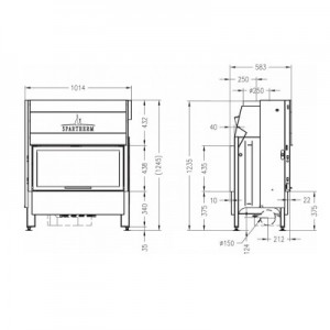 Каминная топка Spartherm Varia A-FDh H₂O с дополнениями