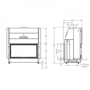 Каминная топка Spartherm Varia B-FDh 4S