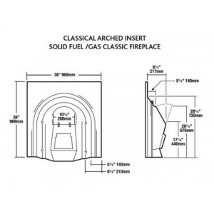 Каминная топка Stovax Classical Arched (черная)