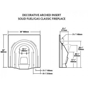 Каминная топка Stovax Decorative Arched (черная)