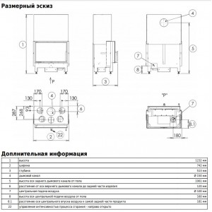 Каминная топка ABX Pegas