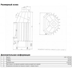 Каминная топка ABX Derby 9