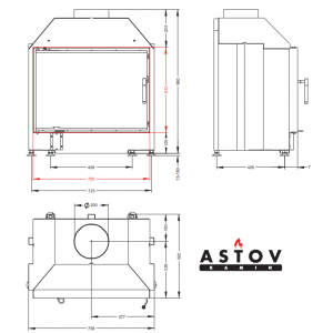 Каминная топка Астов ПС 700