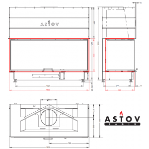 Каминная топка Астов П3С 15057