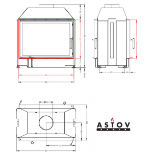 Каминная топка Астов ПТ 800