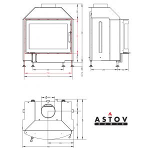 Каминная топка Astov ПРС 700