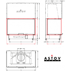 Каминная топка Астов П3С 10057