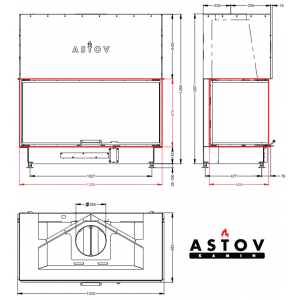 Каминная топка Астов П3С 12057