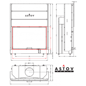 Каминная топка Астов ПС 12080