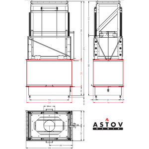 Каминная топка Астов П4С 12080